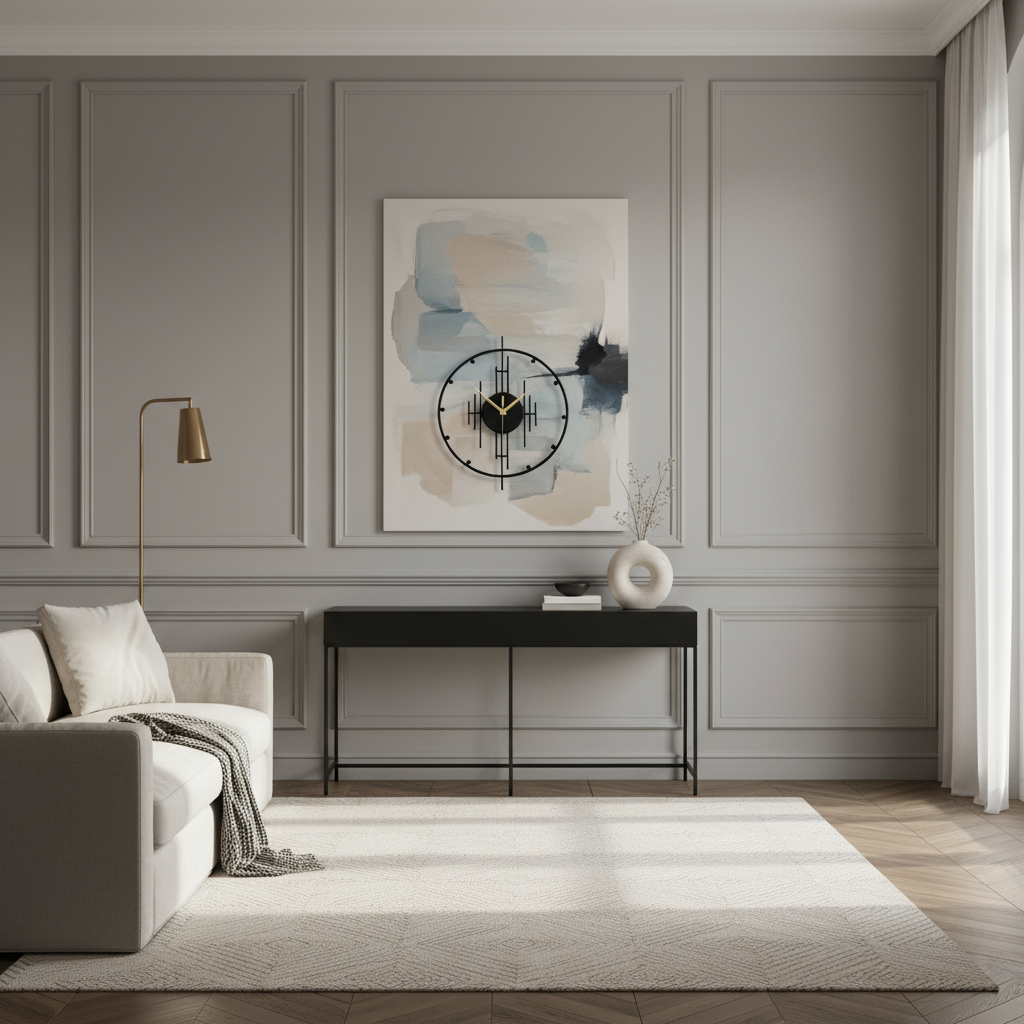 Horloges murales : Horloge Murale en Métal au Design Moderne. dans de Marche Lino