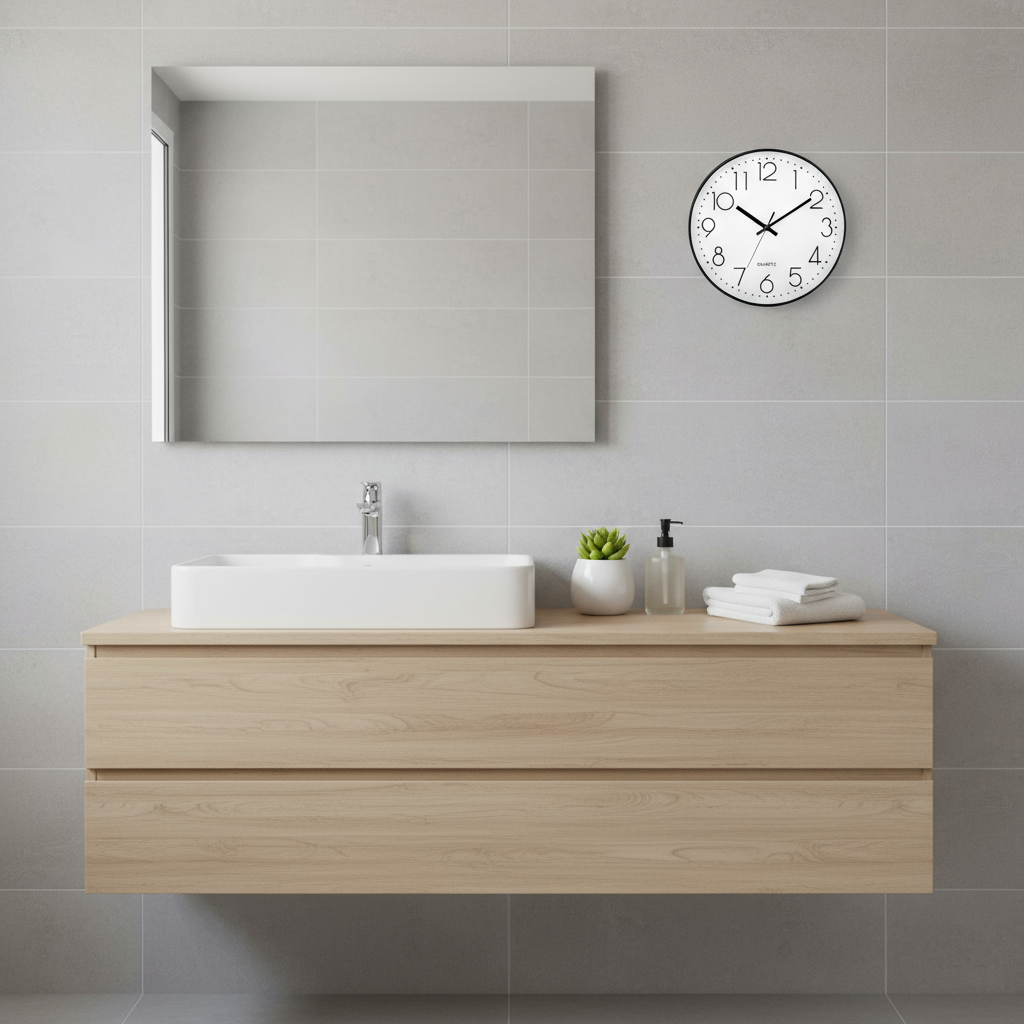 Horloge Murale Silencieuse Design Moderne Verre – 8 Pouces