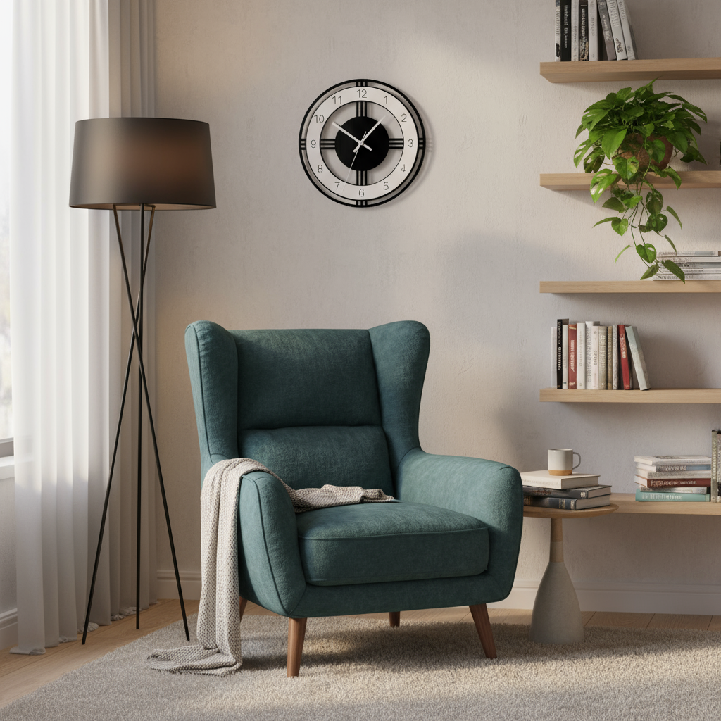 Horloge Murale Vintage Acrylique – Design Noir et Blanc