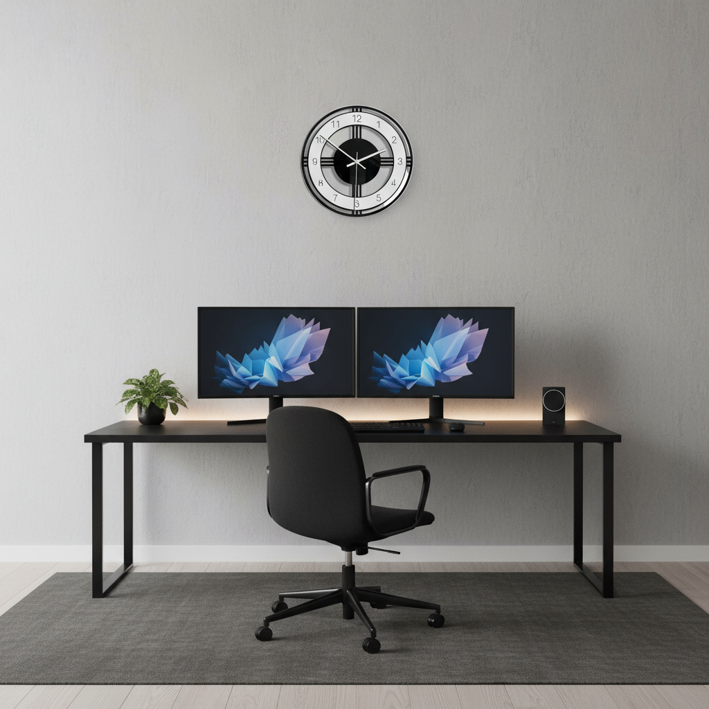 Horloge Murale Vintage Acrylique – Design Noir et Blanc