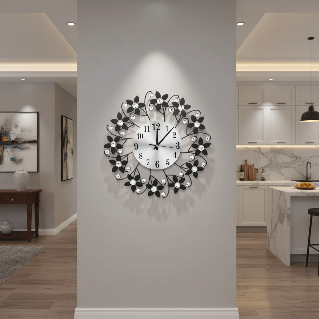 Horloge Murale Décorative en Métal