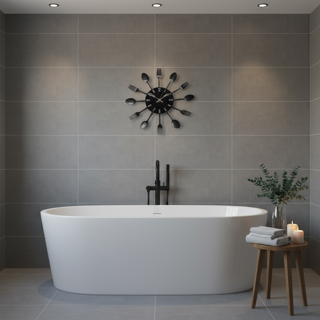 Horloges murales : Horloge Murale Métallique au Design Minimaliste - 12 Pouces dans de Marche Lino