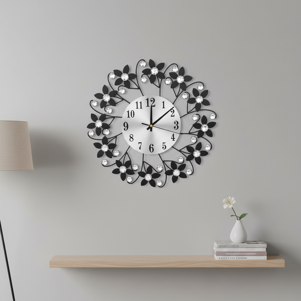 Horloge Murale Décorative en Métal