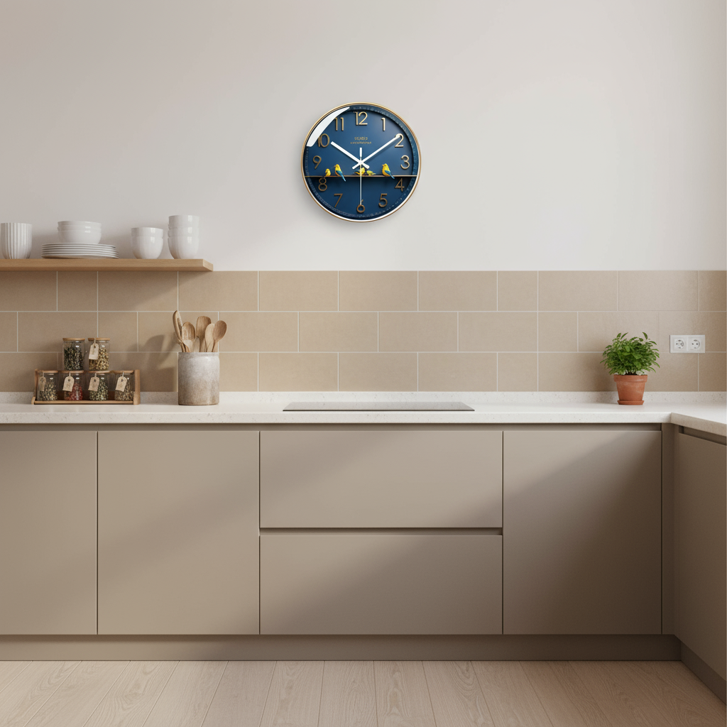 Horloge Murale Moderne et Silencieuse au Verre