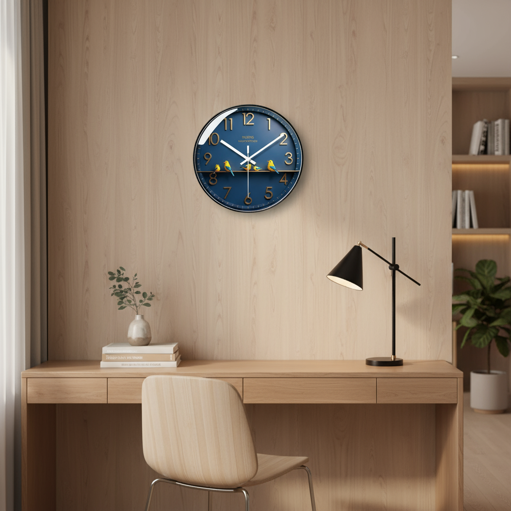 Horloge Murale Moderne et Silencieuse au Verre