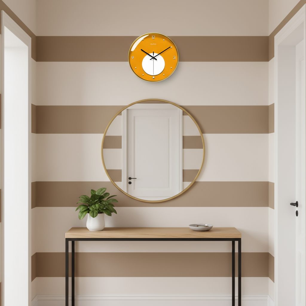 Horloges murales : Horloge Murale Design Quartz Silencieuse Moderne Minimaliste Grande Taille dans de Marche Lino