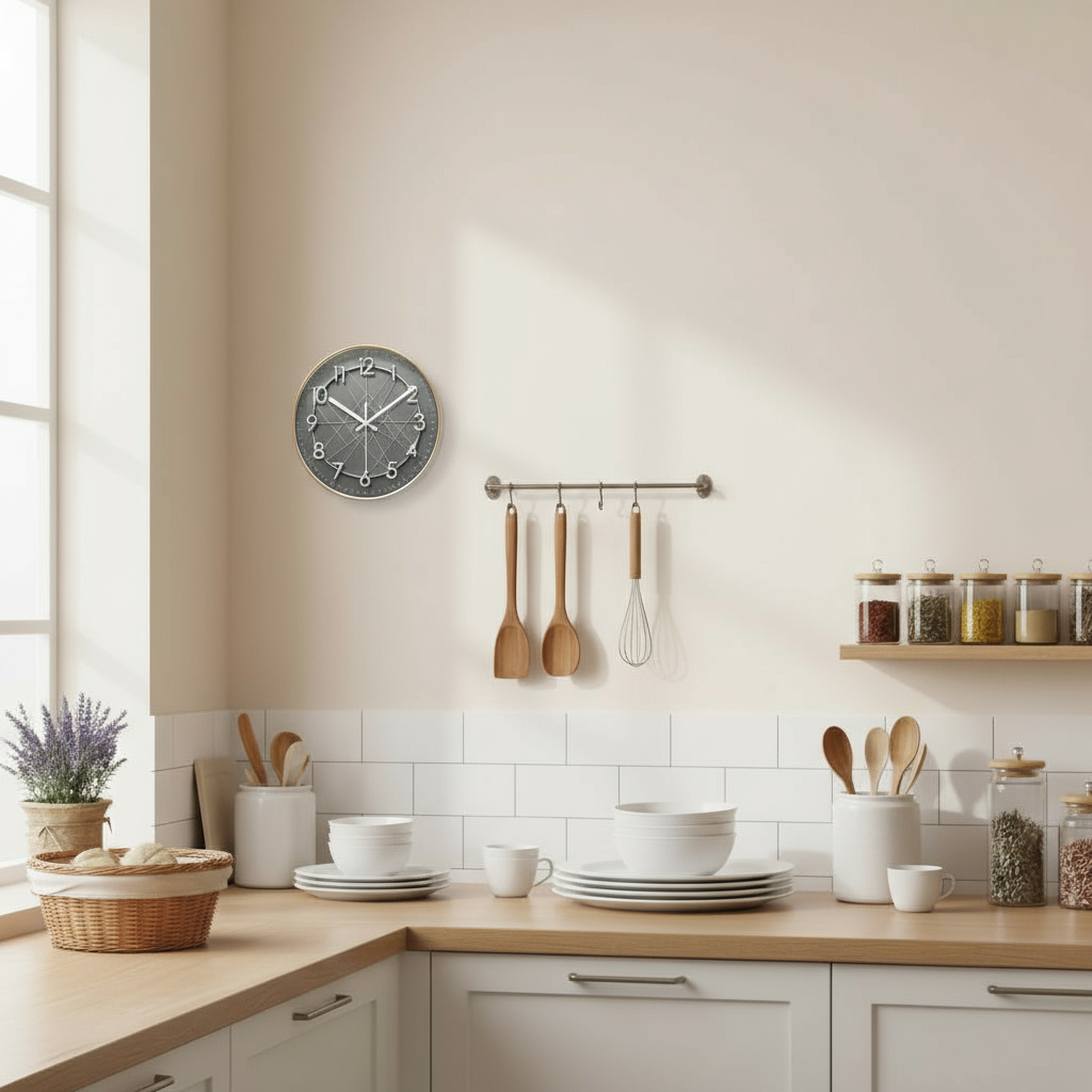 Horloge Murale Design Géométrique Silencieuse Verre