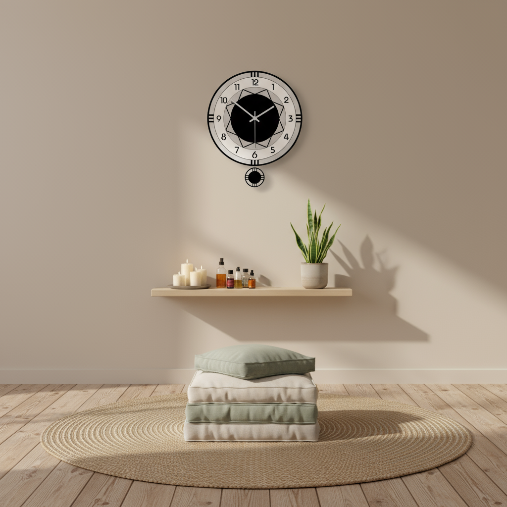 Horloge Murale Design Minimaliste Verre