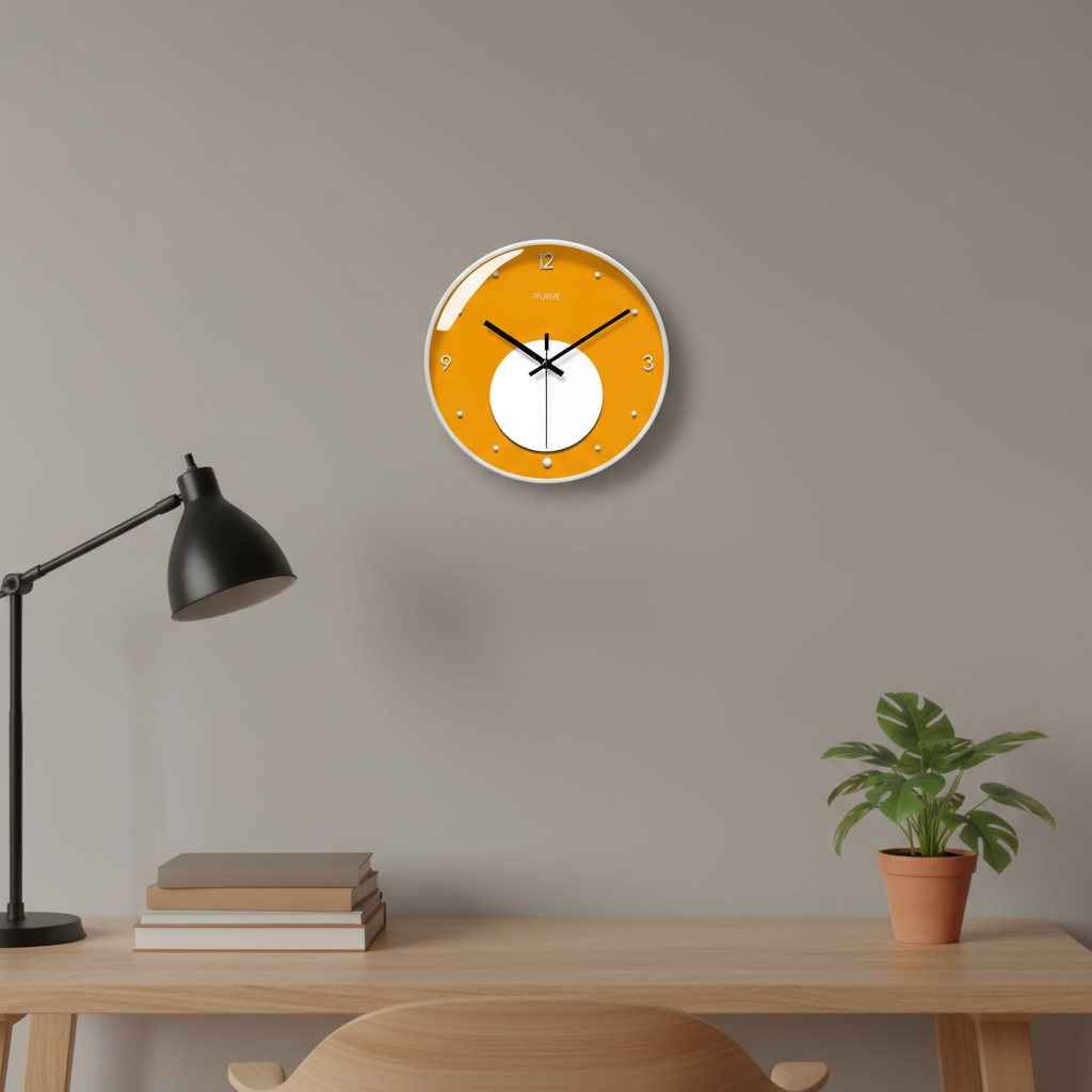 Horloges murales : Horloge Murale Design Quartz Silencieuse Moderne Minimaliste Grande Taille dans de Marche Lino