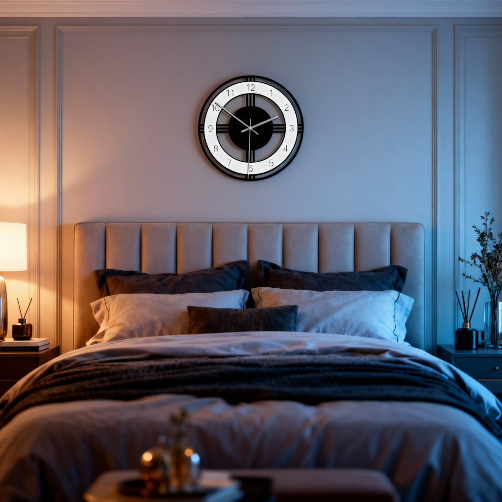 Horloge Murale Vintage Acrylique – Design Noir et Blanc