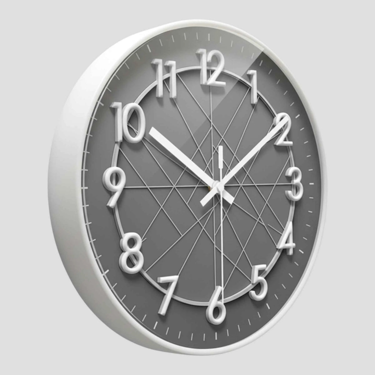 Horloges murales : Horloge Murale Géométrique avec Cadre Circulaire Verre dans de Marche Lino