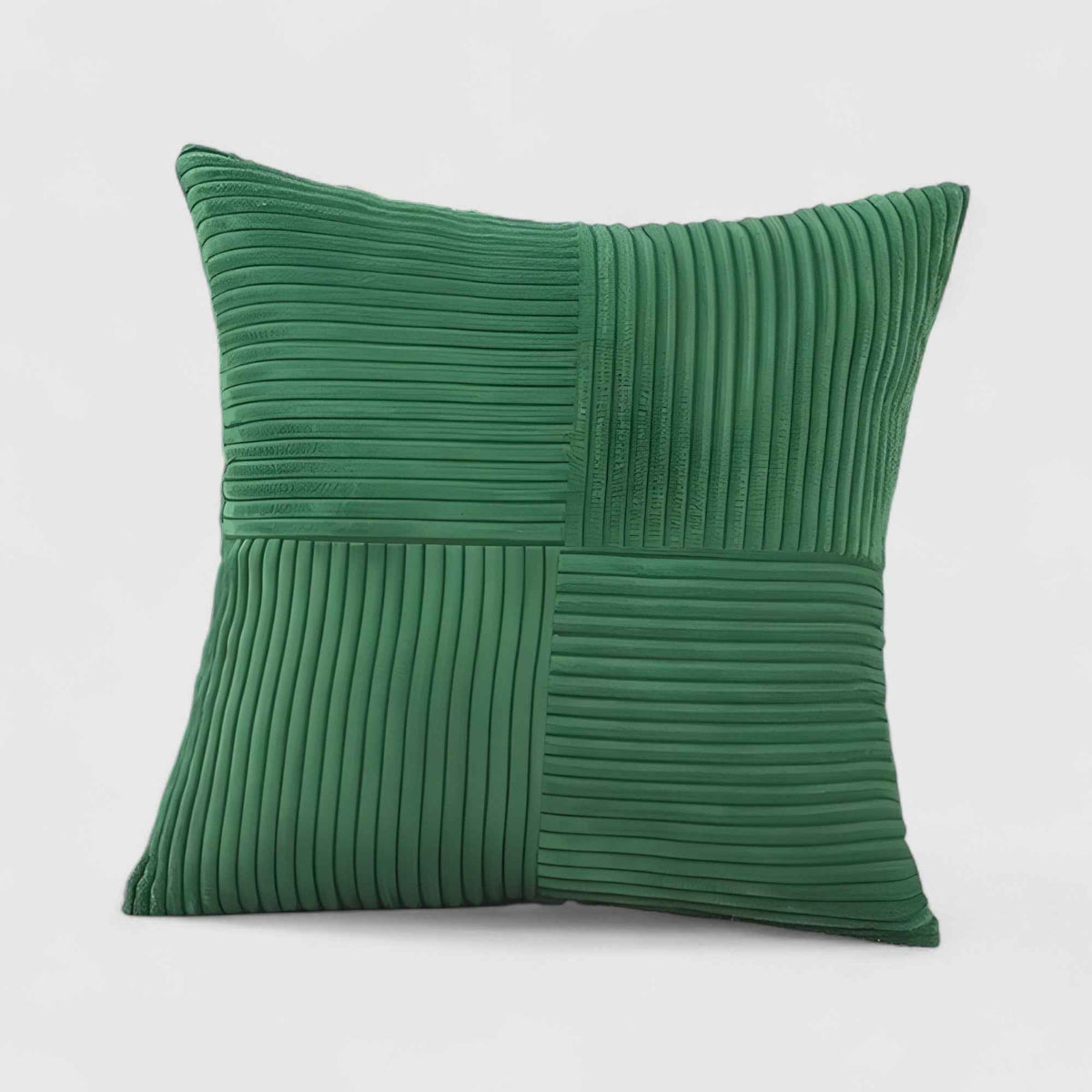 Housses de coussin : Housse de Coussin Velours Côtelé Accessoires De Maison dans Vert 45cm x 45cm de Marche Lino