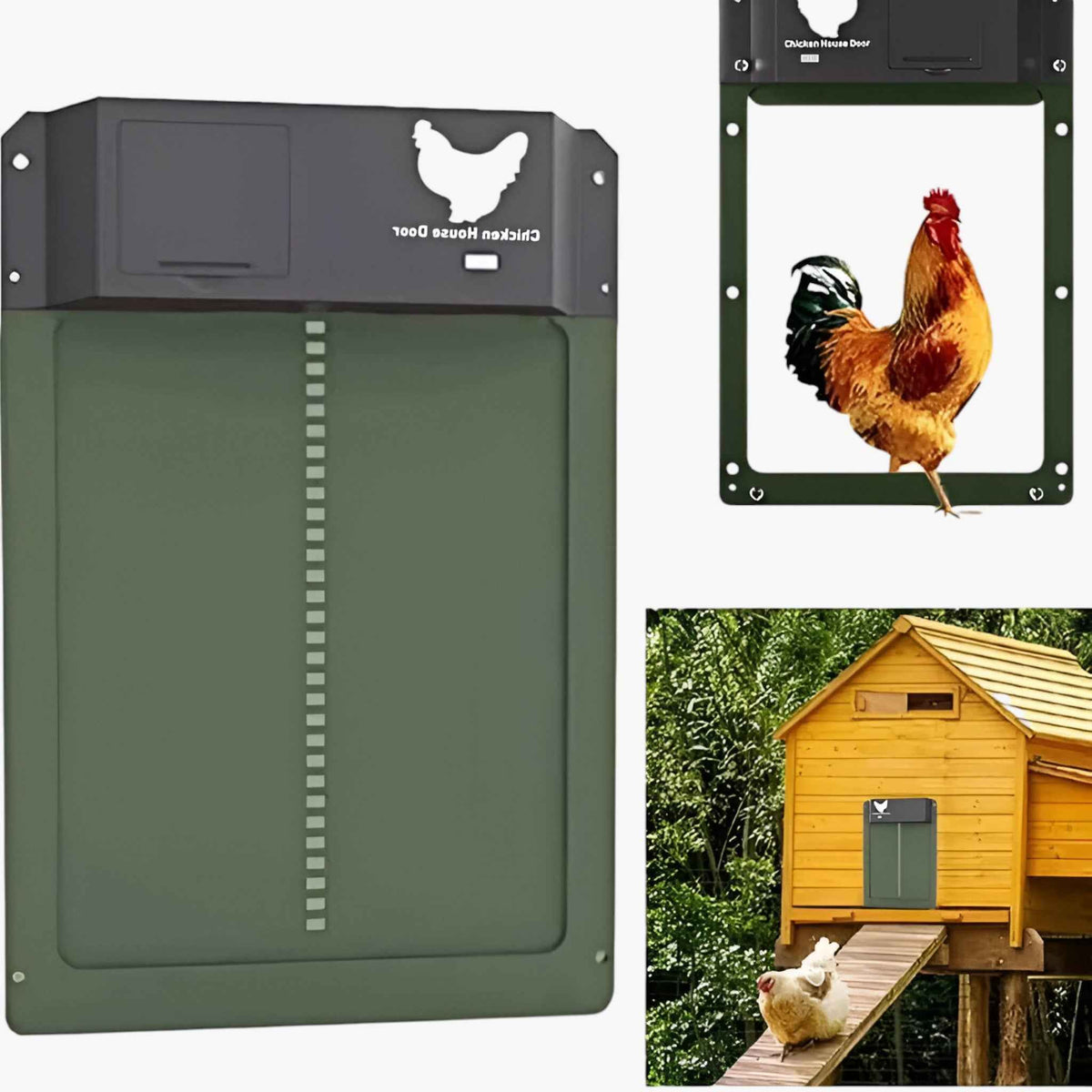Chicken Coop Door : Porte Automatique Solaire PRO+ pour Poulailler - Capteurs Lumière & Minuterie Intelligente dans de Marche Lino