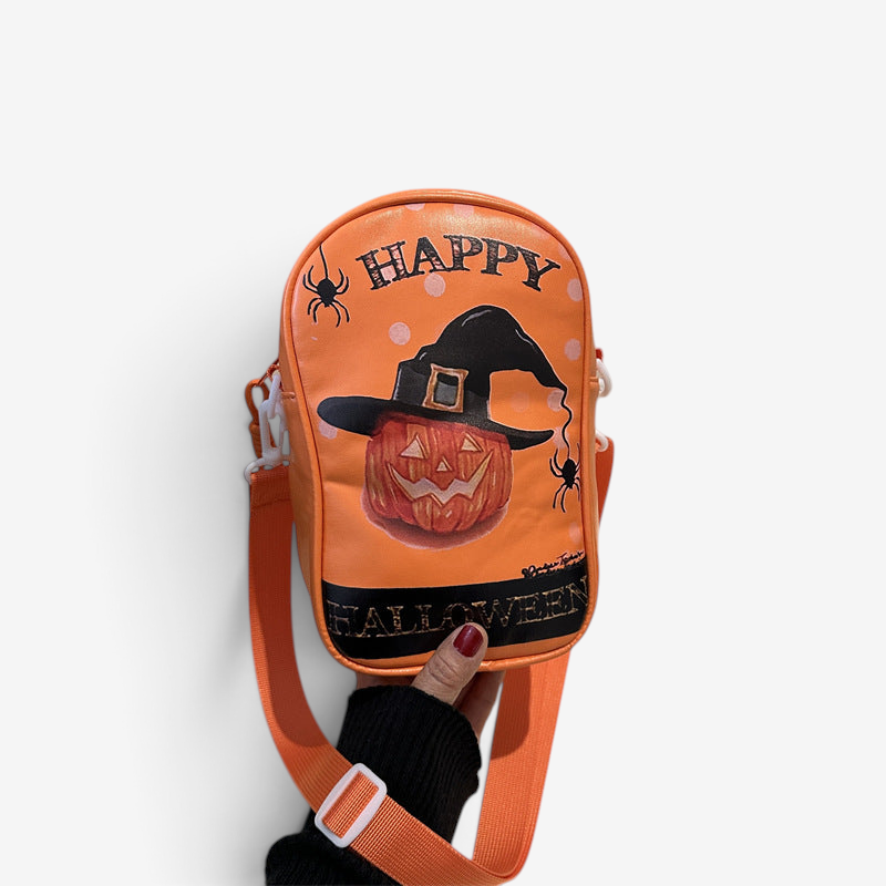 Gifts – Seasonal – Halloween : Sac à bandoulière Halloween femme - Design citrouille compact dans Orange Standard de Pantinoshop