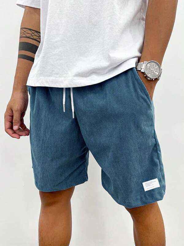 male shorts : Short Homme à Taille Élastique et Cordons - Coupe Décontractée dans de Laarhout Mode