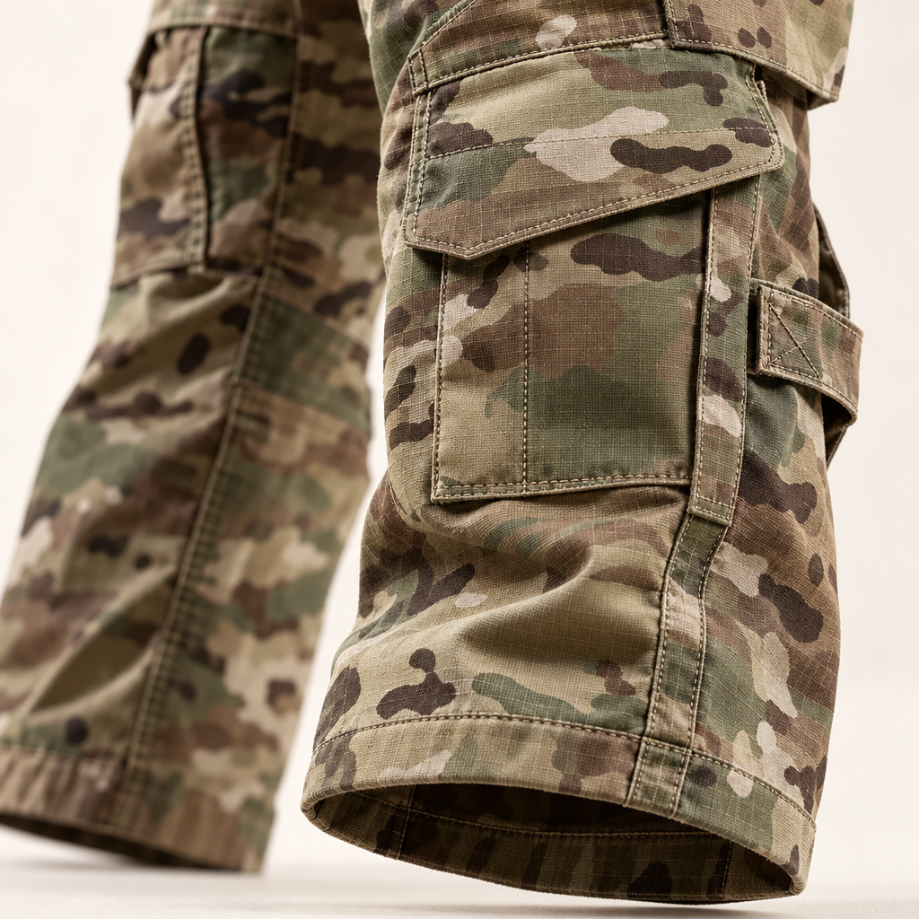 Kleding en accessoires > Kleding > Kledingsets : Ensemble Outdoor Homme - Manches Longues avec Pantalon Cargo Style Militaire dans de Roselva