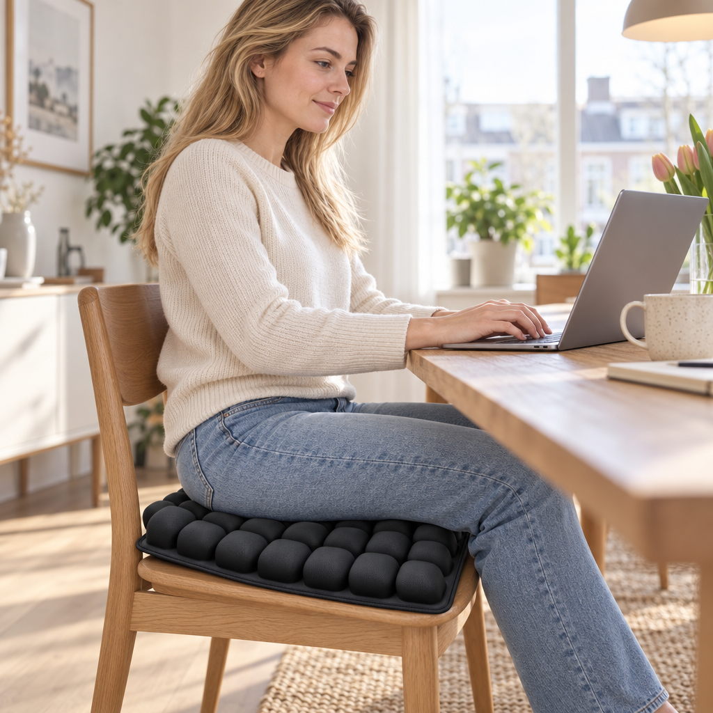 Meubelen > Stoelaccessoires : Coussin de Siège Gonflable - Coussin d'Air Ergonomique avec 36 Cellules d'Air dans de Roselva