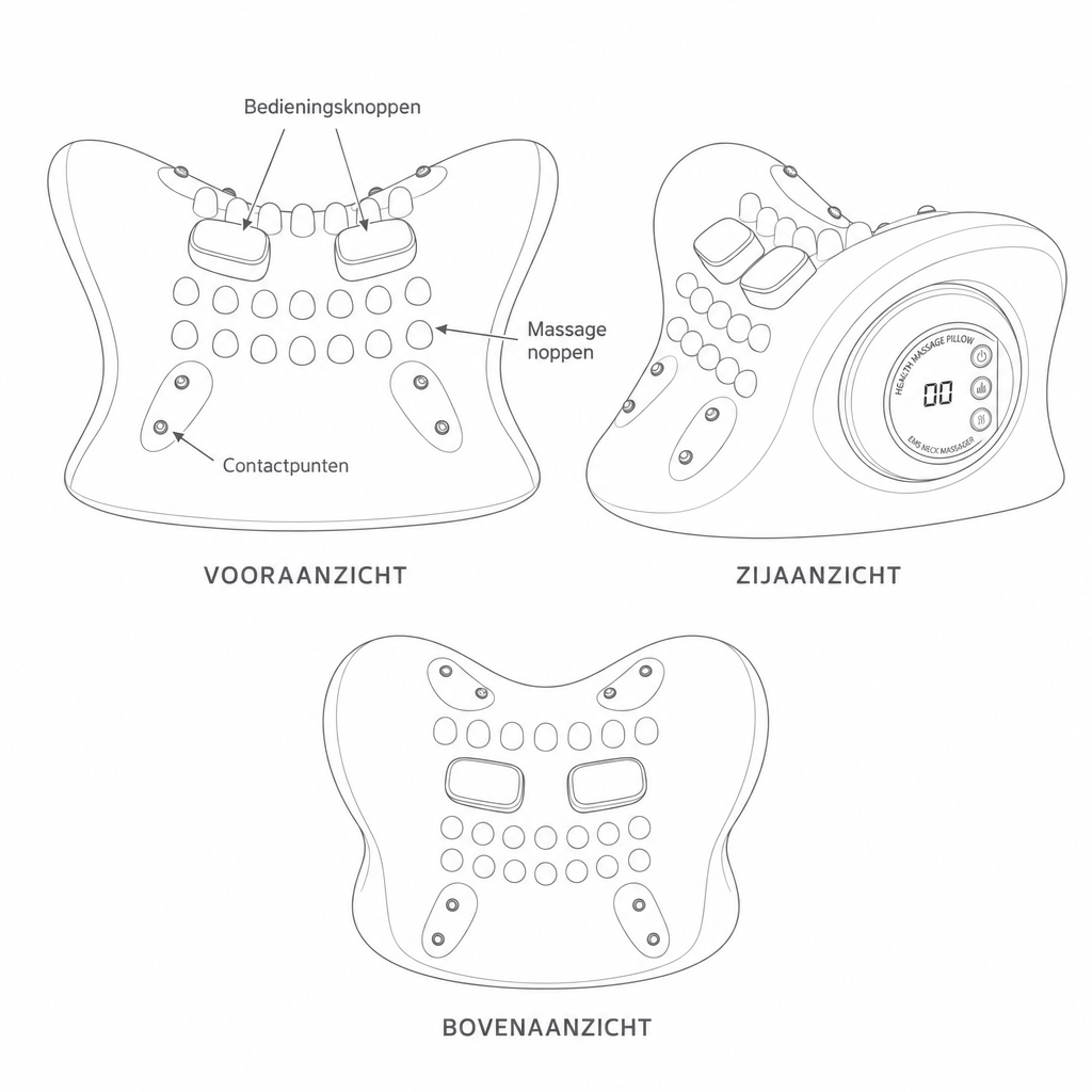 Gezondheid en persoonlijke verzorging > Persoonlijke verzorging > Massage en ontspanning > Massageapparaten > Massagekussens : Masseur de Nuque Électrique avec Chaleur et Vibration dans de Roselva