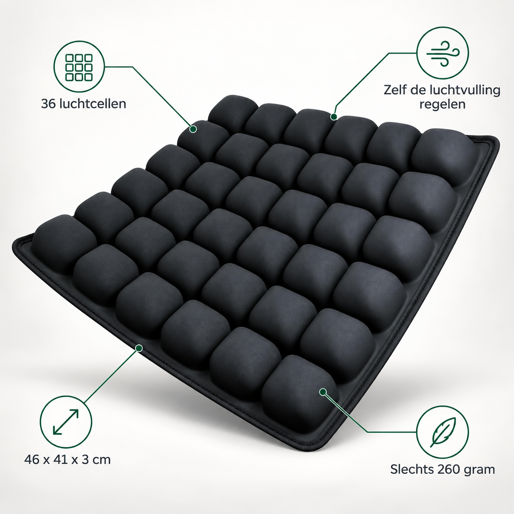 Meubelen > Stoelaccessoires : Coussin de Siège Gonflable - Coussin d'Air Ergonomique avec 36 Cellules d'Air dans de Roselva