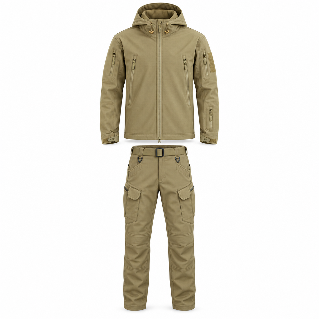 Kleding en accessoires > Kleding > Kledingsets : Ensemble Outdoor Homme - Veste d'Hiver Matelassée avec Capuche et Pantalon Cargo dans de Roselva