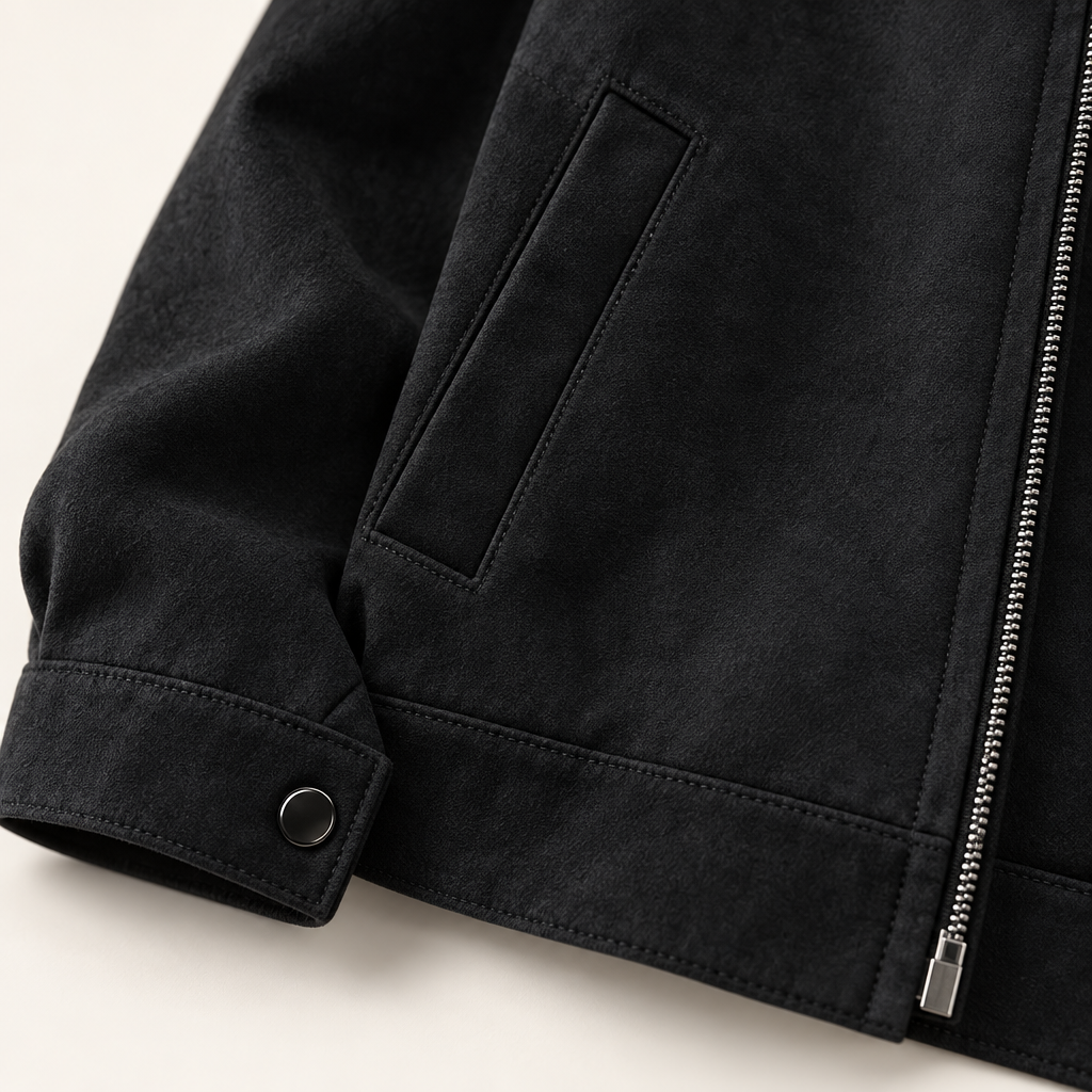 Jackets : Veste Courte Homme Effet Suède avec Col Rabattu dans 2XL de Roselva