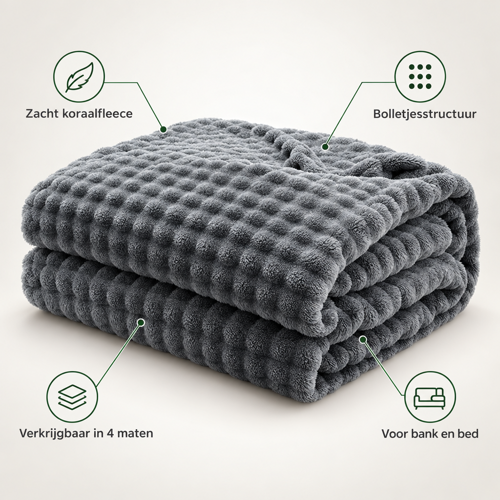 Huis en tuin > Linnengoed > Beddengoed > Dekens : Plaid Polaire Corail Texturé pour Canapé et Lit dans de Roselva