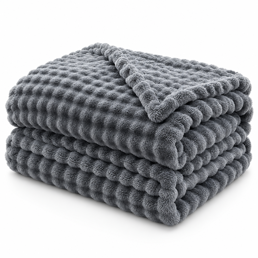 Huis en tuin > Linnengoed > Beddengoed > Dekens : Plaid Polaire Corail Texturé pour Canapé et Lit dans de Roselva