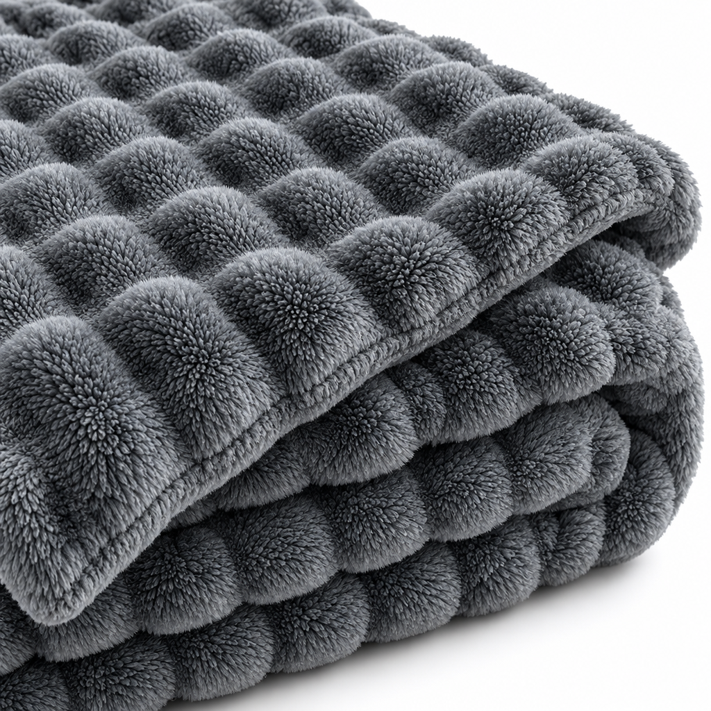 Huis en tuin > Linnengoed > Beddengoed > Dekens : Plaid Polaire Corail Texturé pour Canapé et Lit dans de Roselva