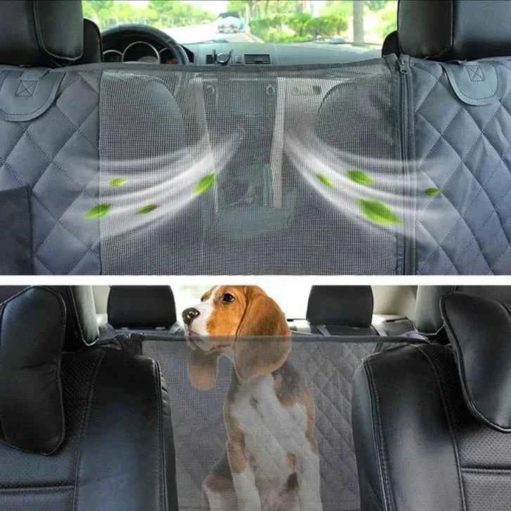 Housse de siège arrière de voiture pour chien noir - Protection sécurité - Oxford