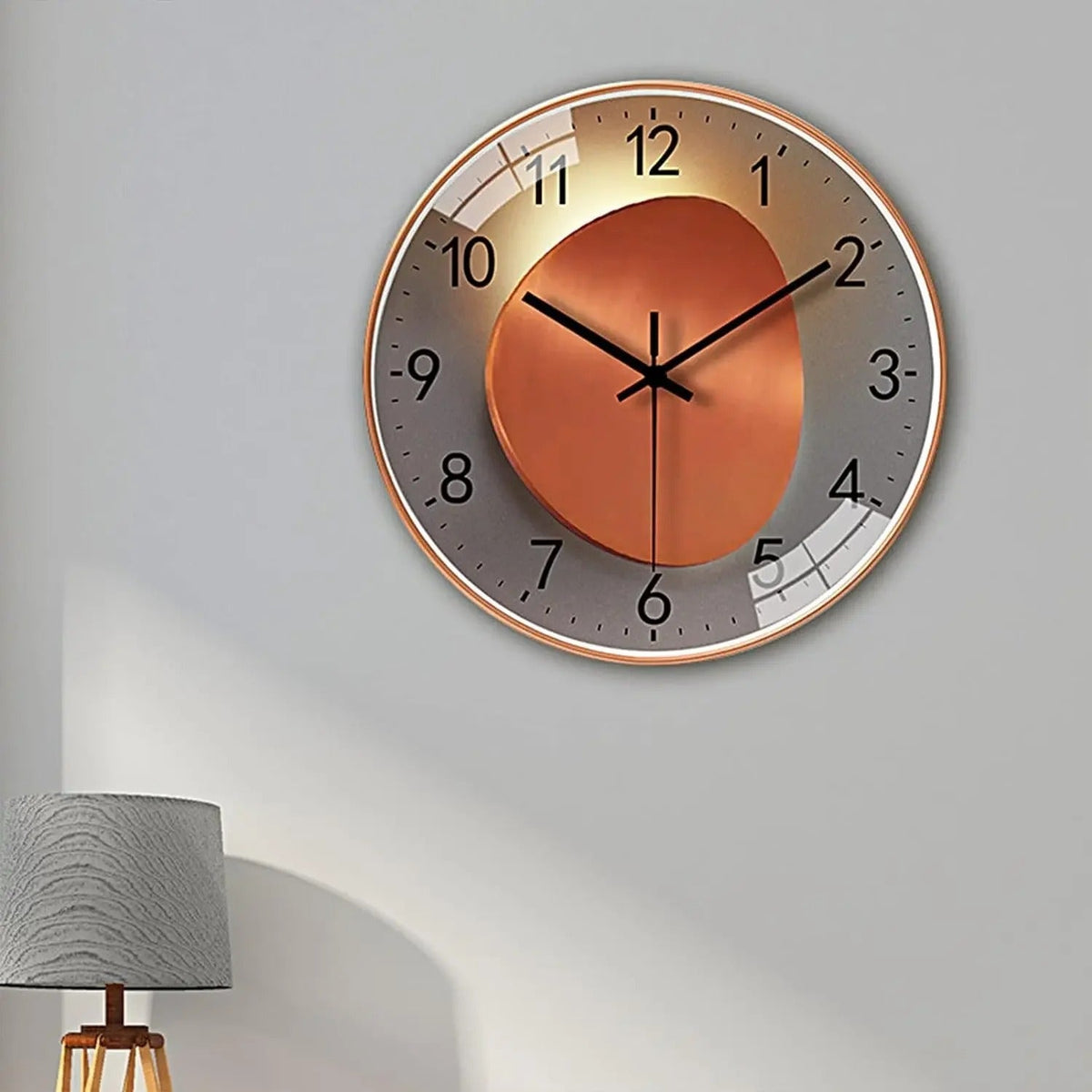 Wall Clocks : Horloge Murale Silencieuse – Design Moderne et Facile à Installer dans Doré de Marche Lino