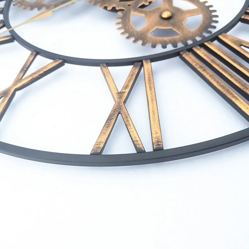 Wall Clocks : Horloge Murale Engrenages Métalliques – Style Industriel Best-Seller dans de Marche Lino