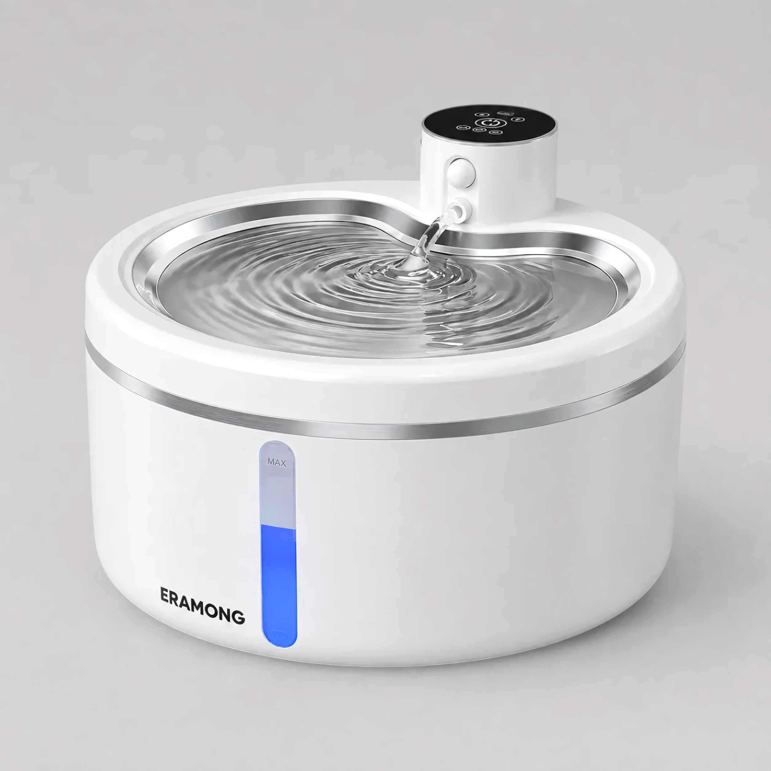 Fontaine à boire automatique pour Chats et Petits Chiens - Gamelle en acier inoxydable avec Filtre et Capteur de mouvement