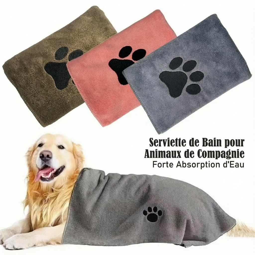 Serviette Douce Absorbante pour Animaux Accessoires Pour Chat