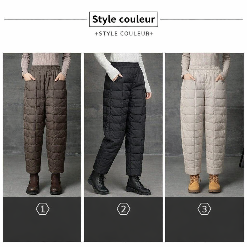 Pantalon Femme Chaud en Duvet Noir Confort Leggings