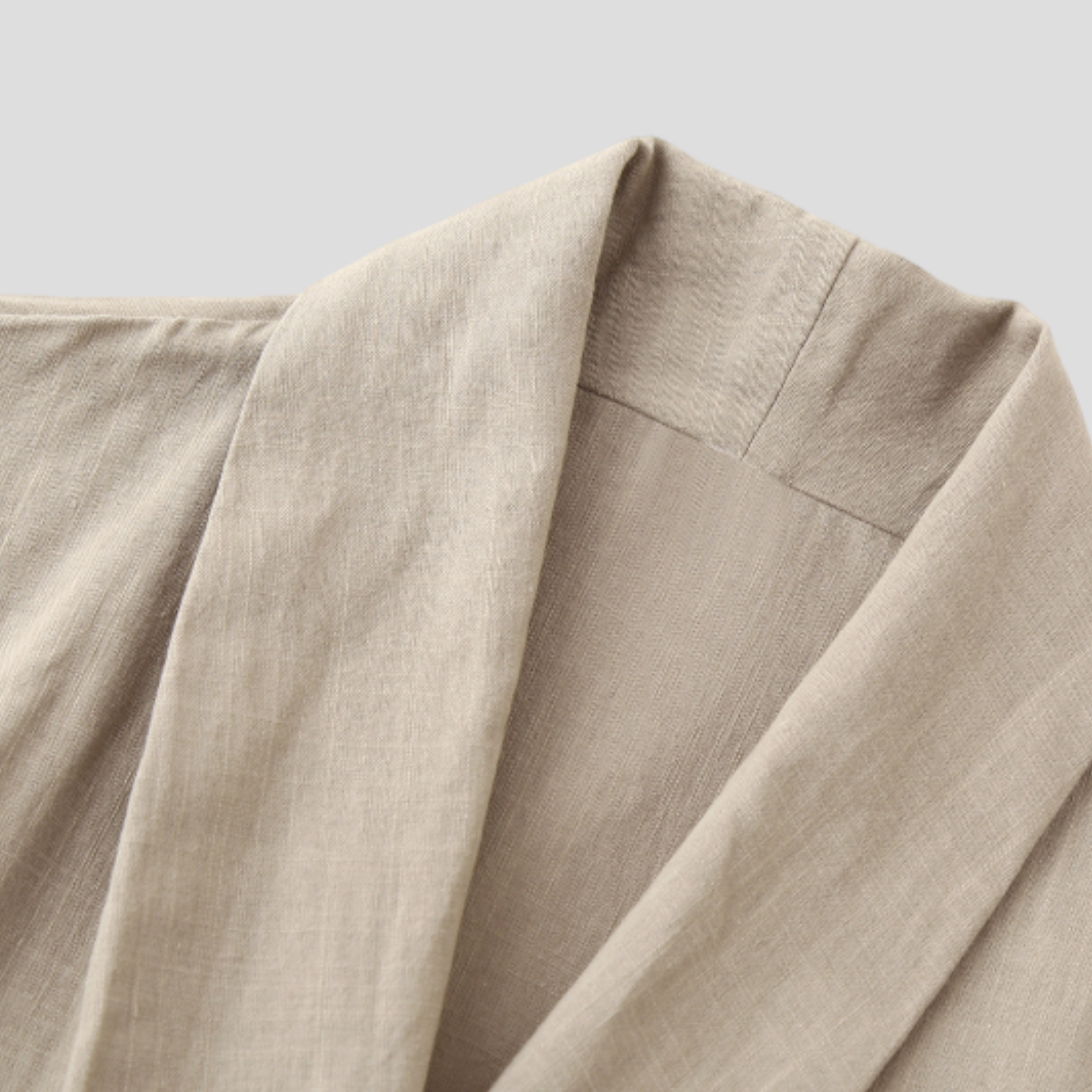 Elegant kimono i hør til kvinder med bælte - Perfekt til sommer og forår