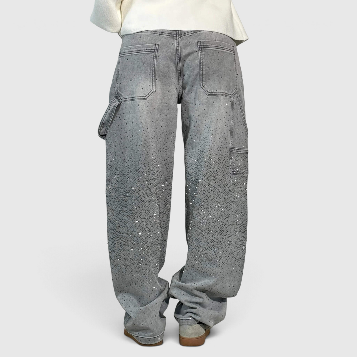 Pantalon Femme Jambe Large - Taille Haute