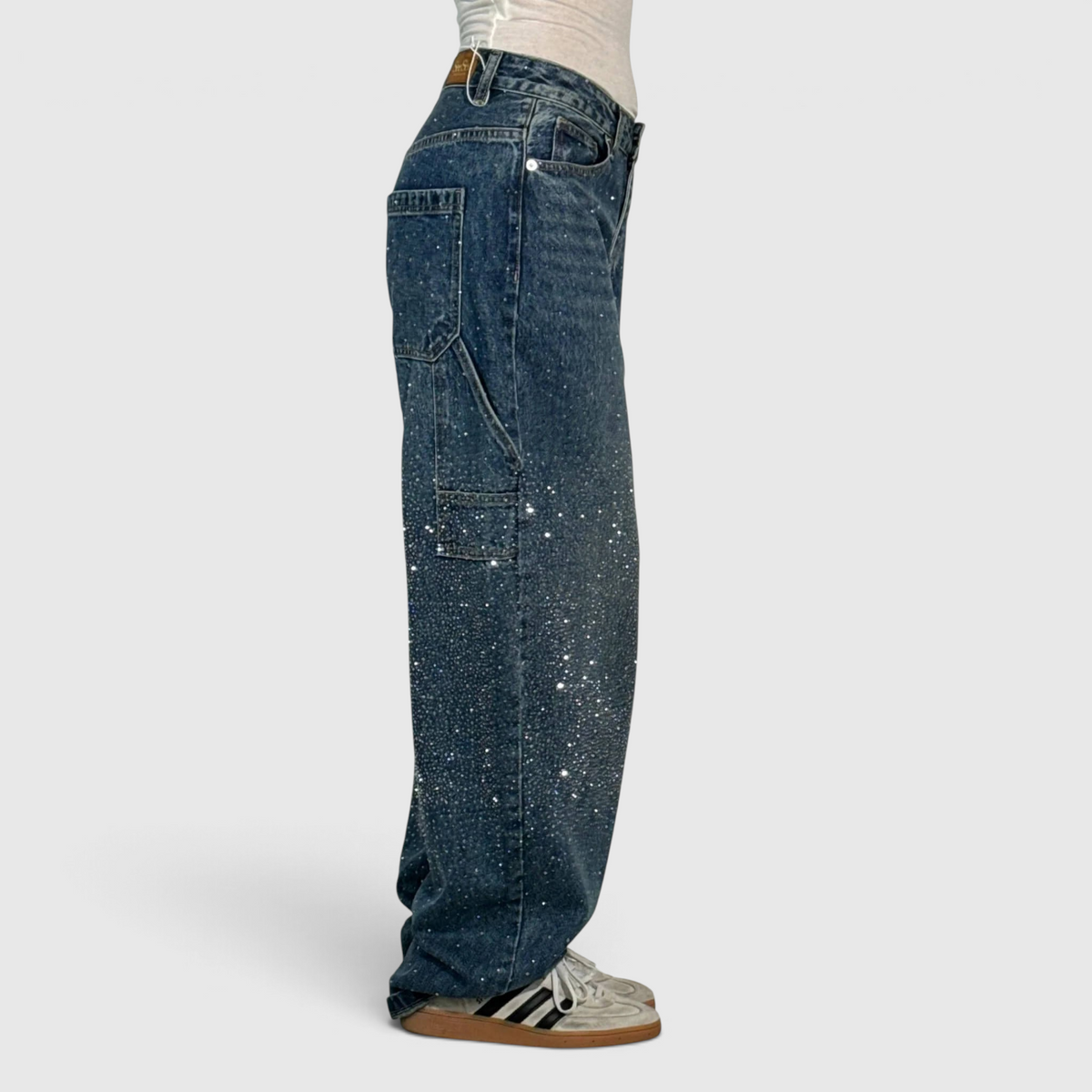 Pantalon Femme Jambe Large - Taille Haute