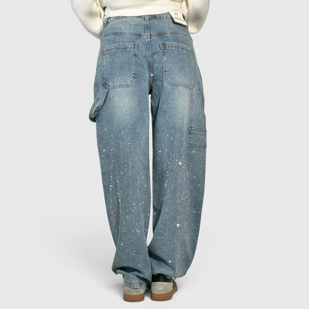 Pantalon Femme Jambe Large - Taille Haute
