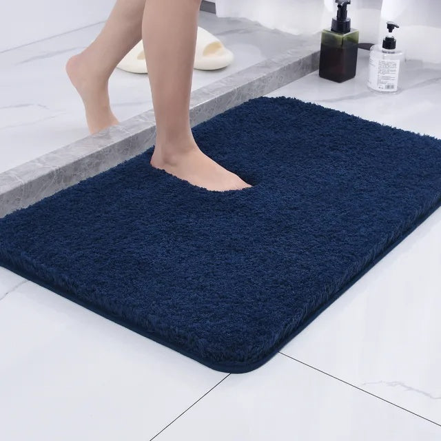 Tapis de bain moelleux - Fausse fourrure douce et antidérapant