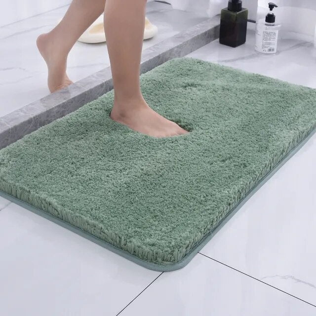 Tapis de bain moelleux - Fausse fourrure douce et antidérapant
