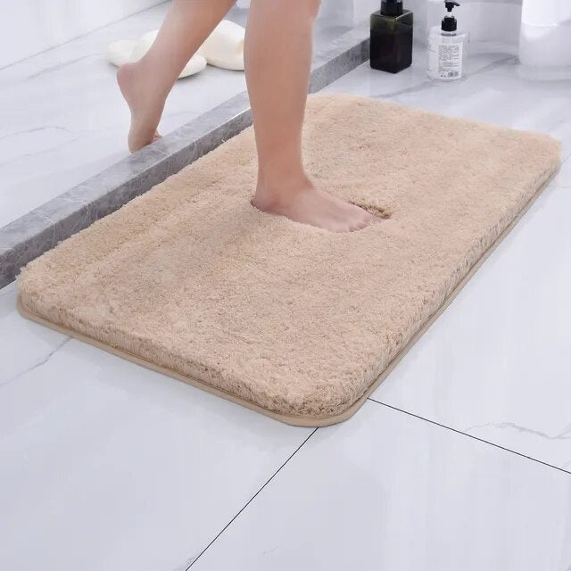 Tapis de bain moelleux - Fausse fourrure douce et antidérapant