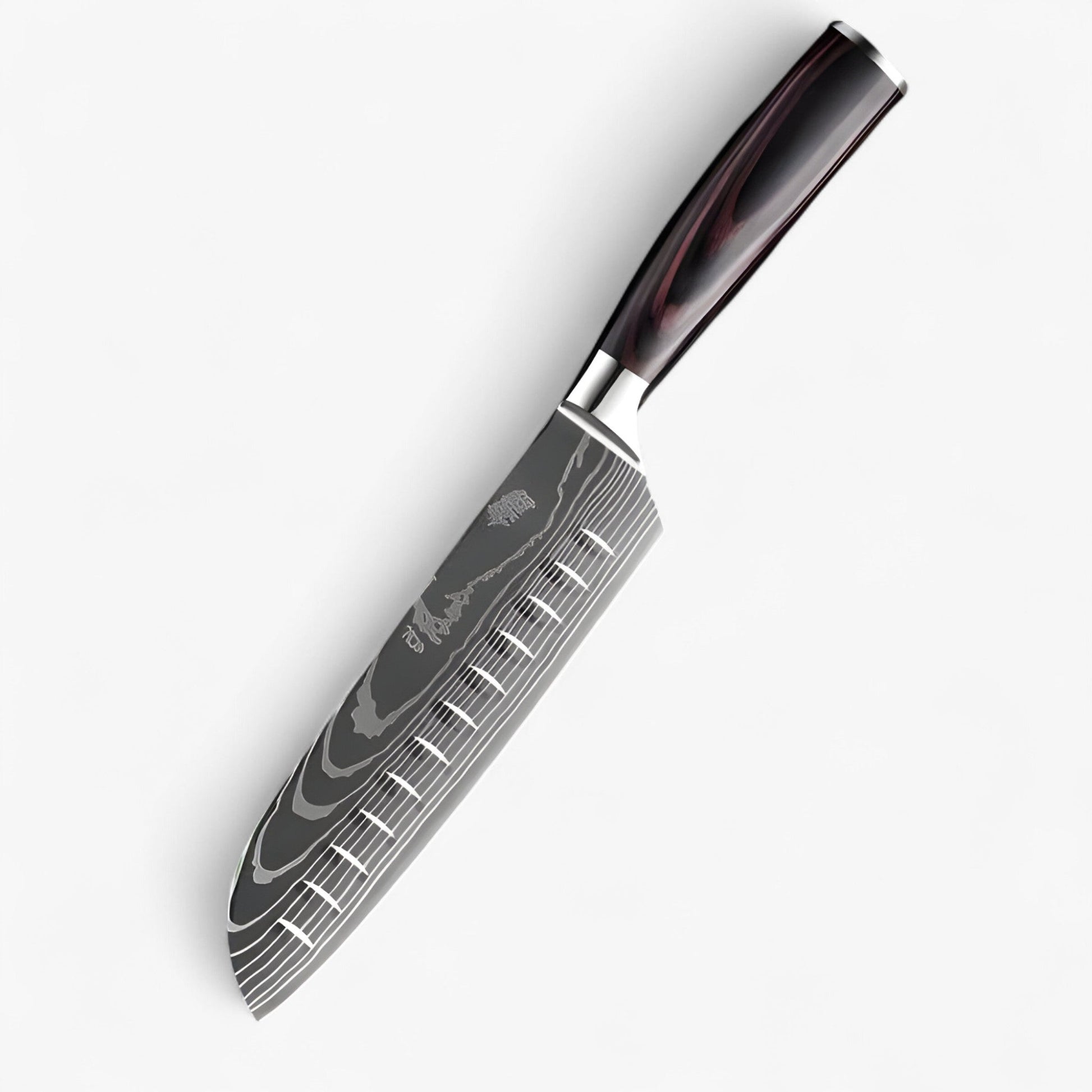 Ensemble de 8 couteaux de cuisine japonais Calla en acier Damas, extrêmement tranchants pour les chefs professionnels
