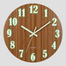 watch : Montre Murale en Bois - Chiffres Phosphorescents, 30 Cm dans Brun de Marche Lino