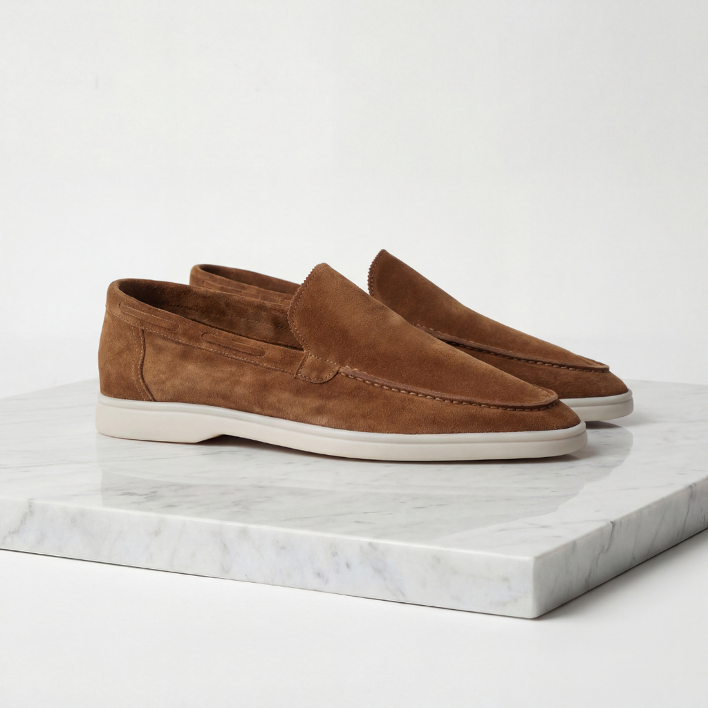 men loafers : Mocassins Homme Daim Classiques - Élégance Polyvalente & Confort dans Licht Bruin de Lumeure