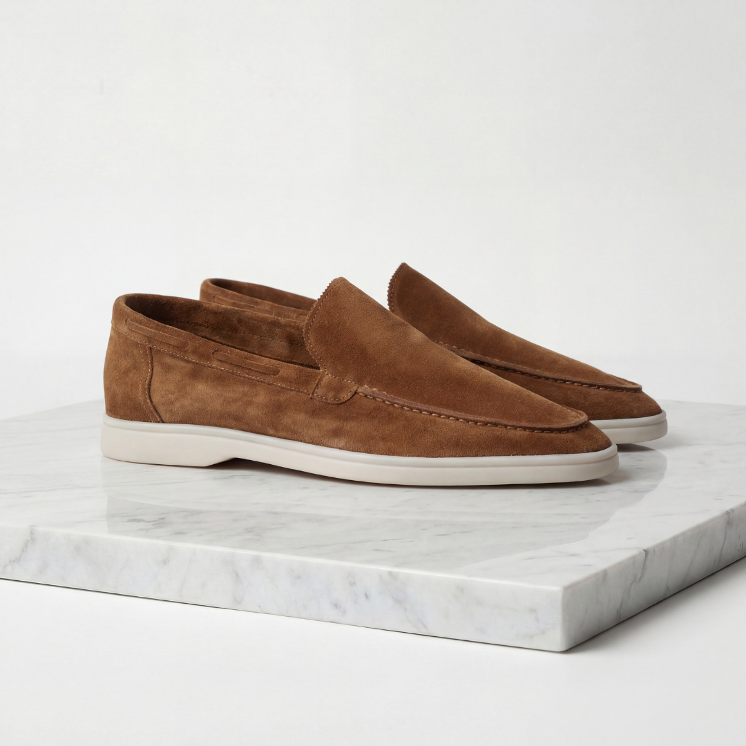men loafers : Mocassins Homme Daim Classiques - Élégance Polyvalente & Confort dans Licht Bruin de Lumeure