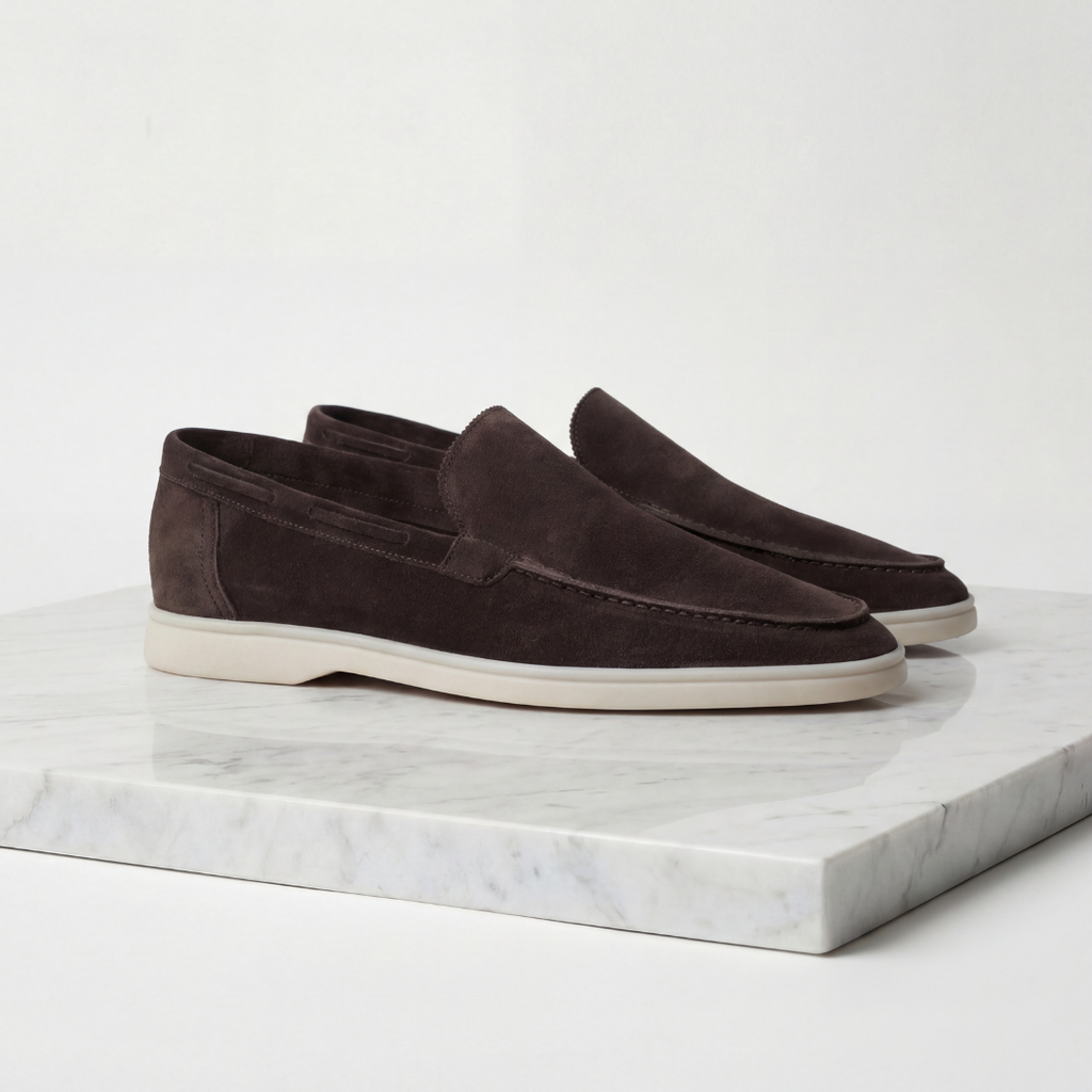 men loafers : Mocassins Homme Daim Classiques - Élégance Polyvalente & Confort dans Donker Bruin de Lumeure