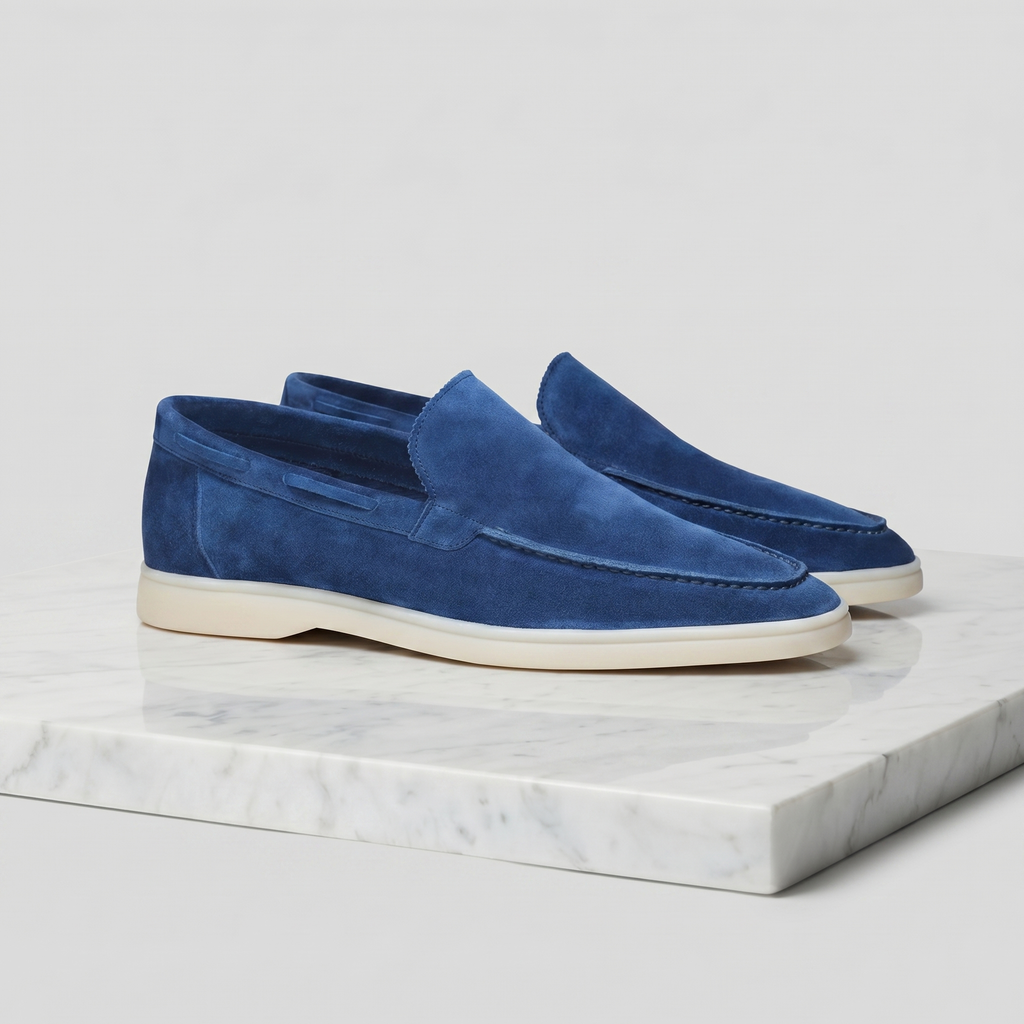 men loafers : Mocassins Homme Daim Classiques - Élégance Polyvalente & Confort dans Oceaanblauw de Lumeure