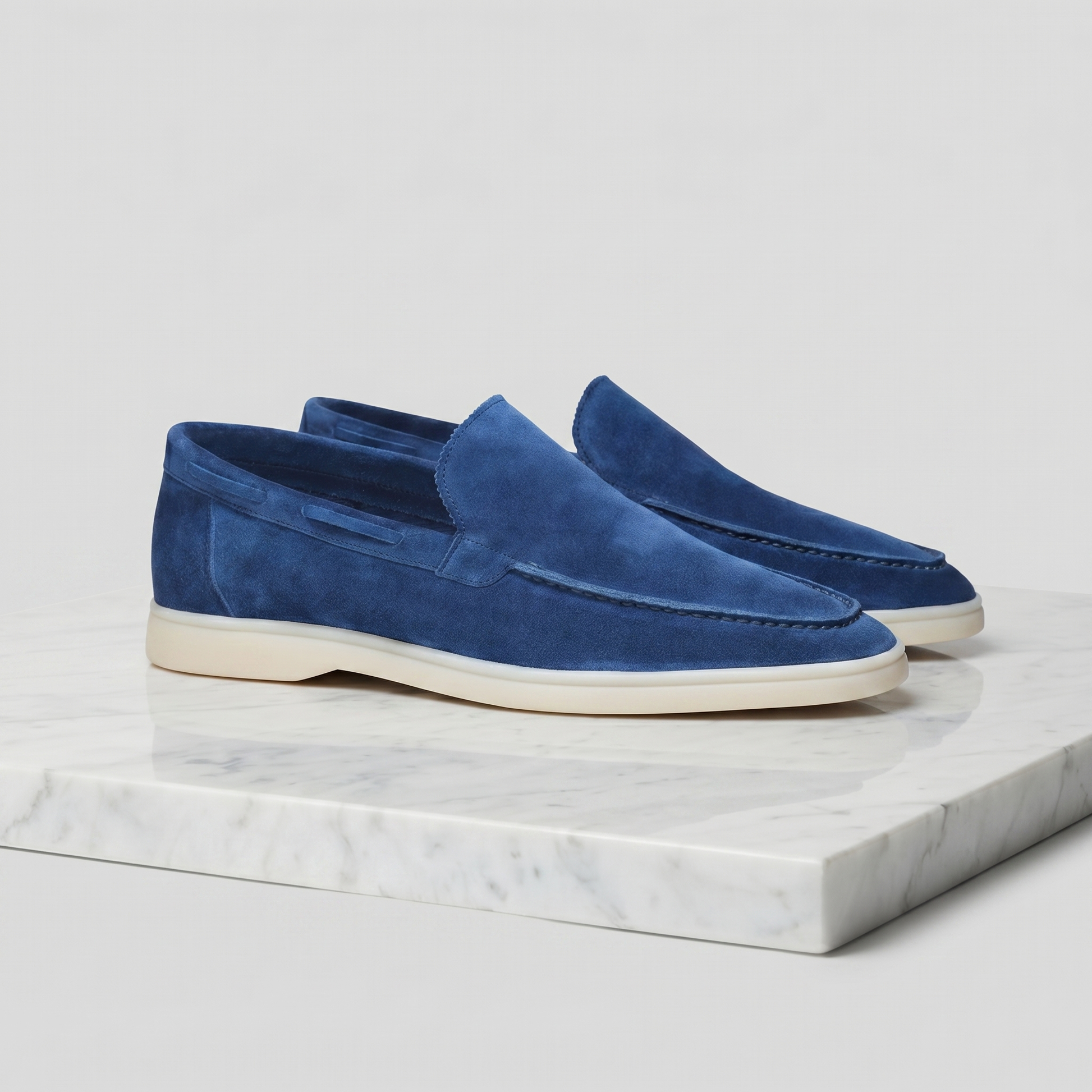 men loafers : Mocassins Homme Daim Classiques - Élégance Polyvalente & Confort dans Oceaanblauw de Lumeure