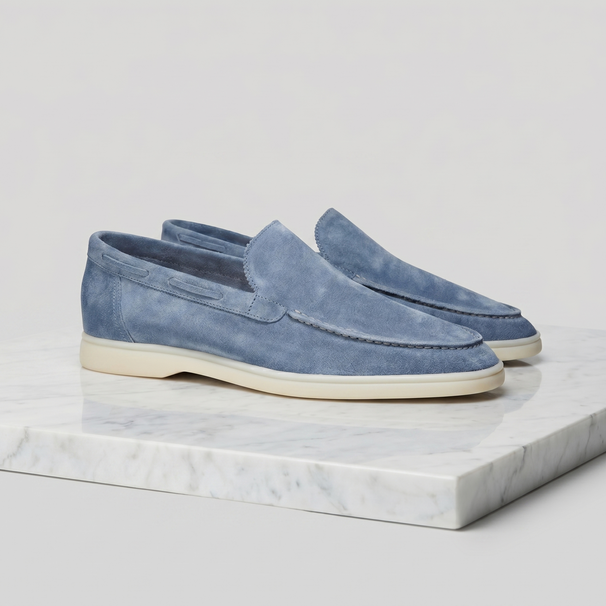 men loafers : Mocassins Homme Daim Classiques - Élégance Polyvalente & Confort dans Jachtblauw de Lumeure