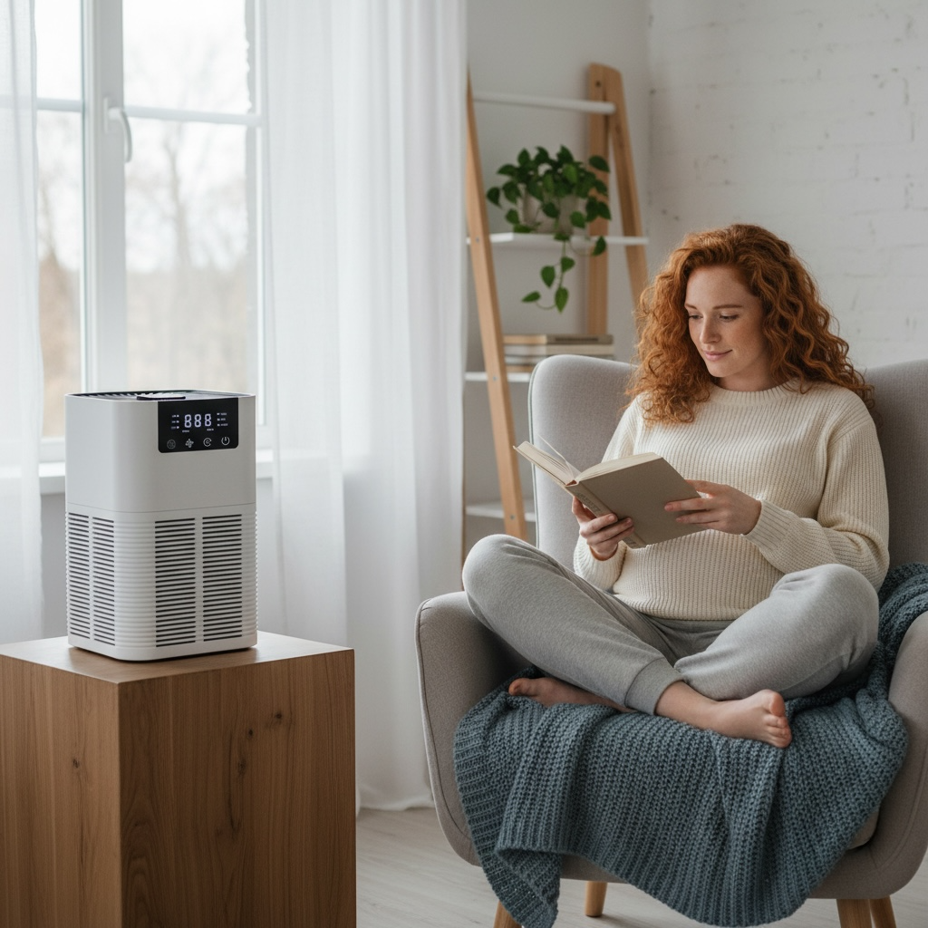 LuftRein Purificateur d'Air HEPA - Purificateur Compact pour la Maison